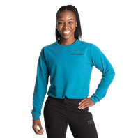 Better Bodies EMPIRE CROPPED CREW DARK TURQUOISE – mikina Better Bodies tyrkysová tmavá