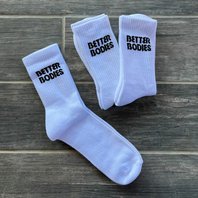 Better Bodies CREW SOCKS 3-PACK WHITE – ponožky Better Bodies biele 3ks
