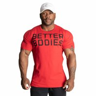 Better Bodies BASIC TAPERED TEE CHILI RED – tričko Better Bodies červené