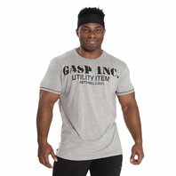 Gasp BASIC UTILITY TEE GREY MELANGE – tričko Gasp světle šedé