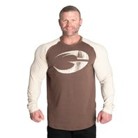 Gasp ORIGINAL RAGLAN LS TIMBER/LIGHT DESERT - tričko s dlhým rukávom Gasp hnedo-pieskové